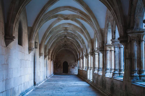 Средневековый Коридор Португальского Монастыря — стоковое фото