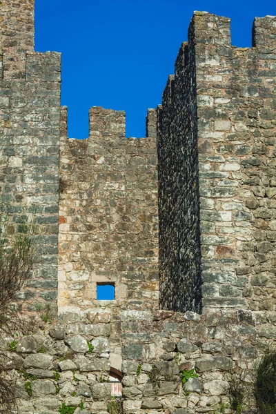 Morning Old Medieval Portuguese Castle Walls — Stock Photo, Image