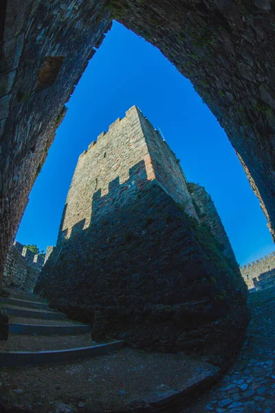 Barbican Entrance Medieval Portuguese Castle — Stock Photo, Image