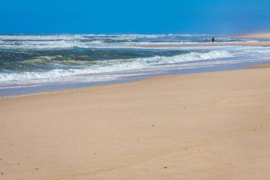 Portekiz 'deki Atlantik Okyanusu kıyısında panoramik manzara