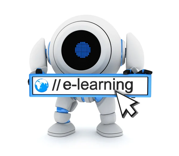 E-learning y robot —  Fotos de Stock