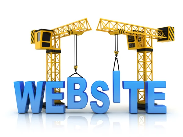 Website and crane — Stock Photo, Image