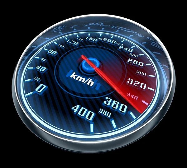 Speedometr car on black background — Stock Photo, Image