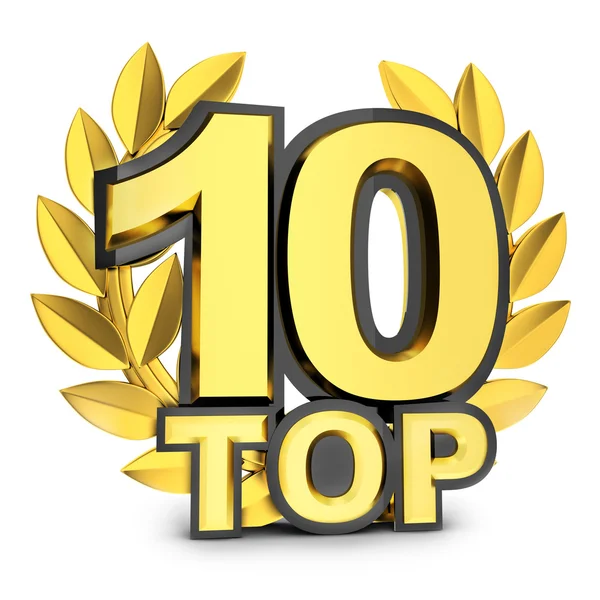 Top ten and gold olive — Stock Photo, Image