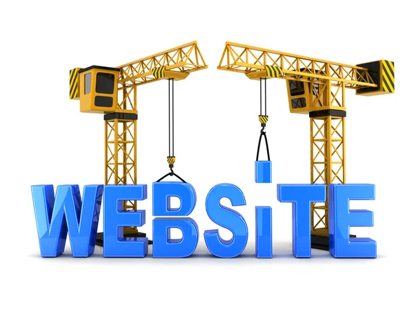 Website and crane — Stock Photo, Image