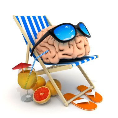 Abstract brain relax clipart