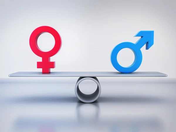 Abstract equality of men and women — Stock Photo, Image