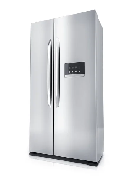Сучасний великий холодильник — стокове фото