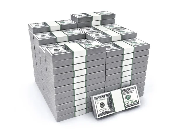 Many Money Heap White Background Illustration — Stock Photo, Image