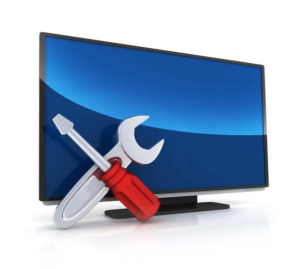 Reparar TV y monitor — Foto de Stock