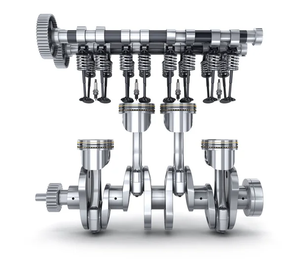 Crankshaft and camshaft — Stock Photo, Image