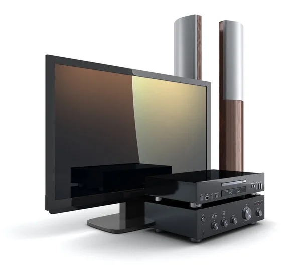 TV i audio system — Zdjęcie stockowe