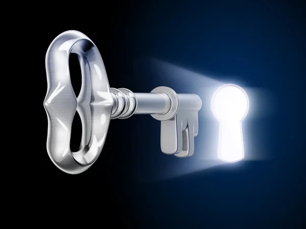 Key and keyhole — Stock Photo, Image