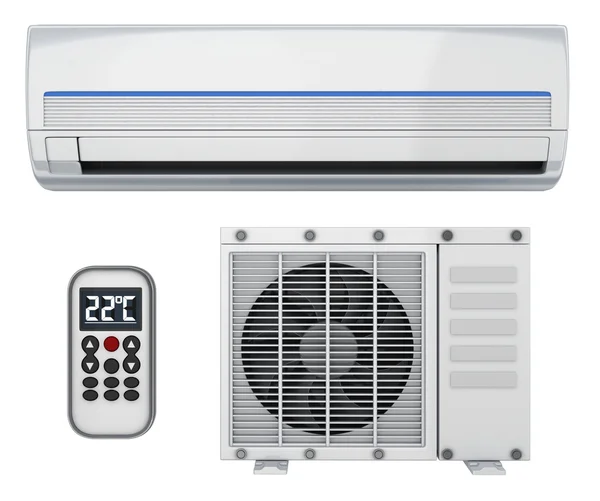 Air-conditioner and remote control — Stock Photo, Image