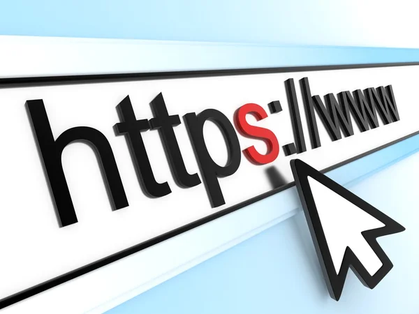 Https line and cursor — Stock Photo, Image