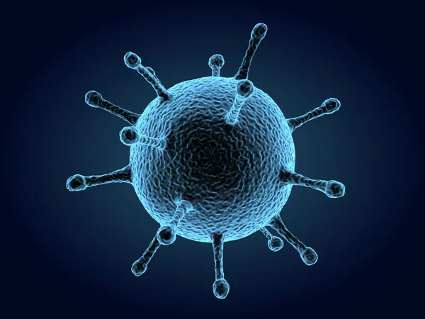 Анотація вірус синій — стокове фото