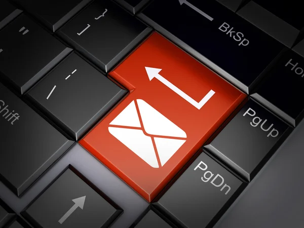 Kırmızı Batton e-posta gönder — Stok fotoğraf