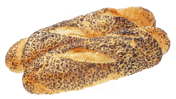 Taze Buns üzerinde beyaz izole.