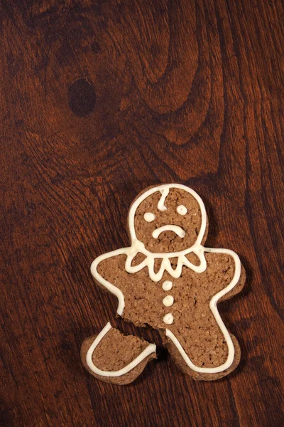 Sad gingerbread man. — Stock Photo, Image