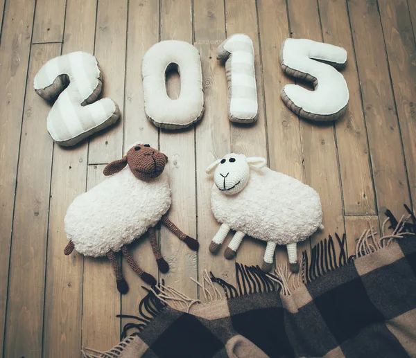 Felice anno nuovo 2015 e regali sotto l'albero — Foto Stock