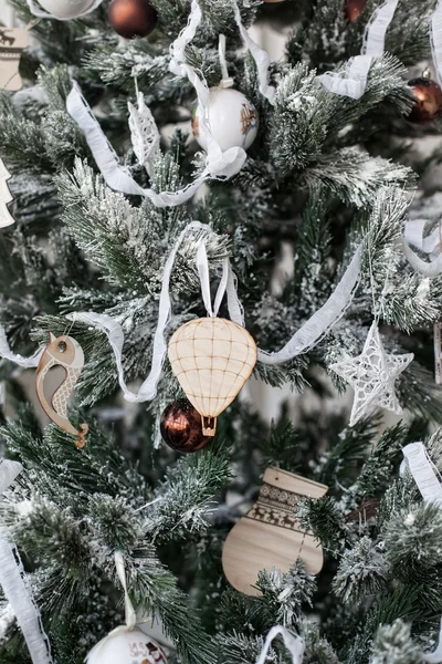 Boże Narodzenie dekoracje w stylu rustykalnym, szczelnie-do góry — Zdjęcie stockowe