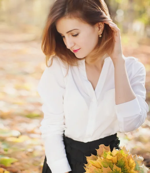 Portet schattig meisje close-up — Stockfoto