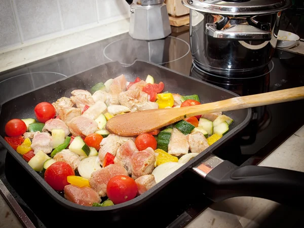 Just Cooking Meal — Stock Photo, Image