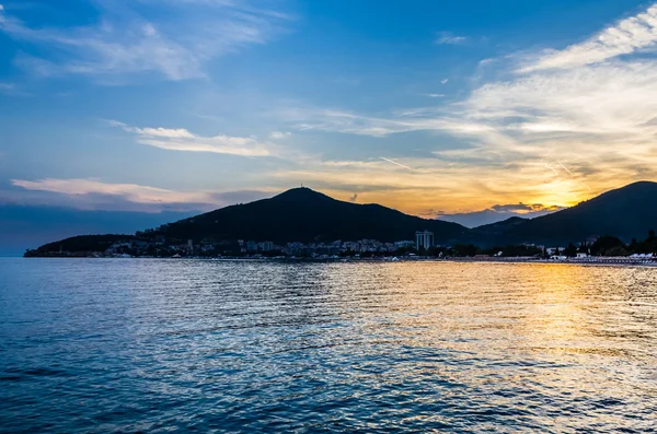 Budva gün batımı görünümü — Stok fotoğraf