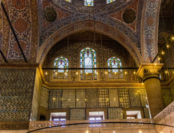 Interior view in Blue Mosque in Istanbul — Stock Photo, Image