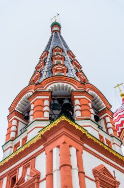 Moskova, Rusya'nın kışın St. Basil Katedrali