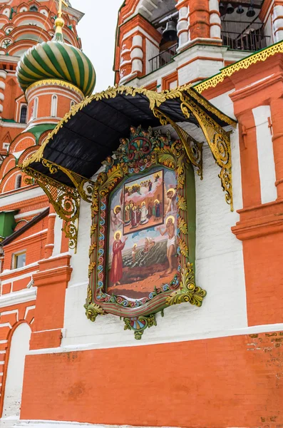 Closeup of St. Basil Cathedral on winter in Moscow, Russia — Stock Photo, Image