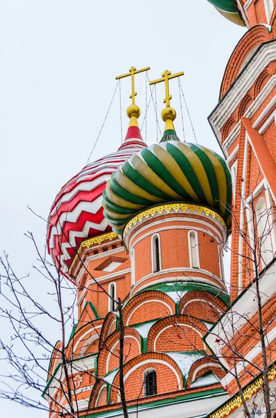 St. Catedral de Basilio en invierno en Moscú, Rusia — Foto de Stock