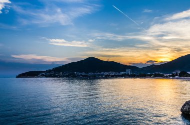 budva gün batımı görünümü