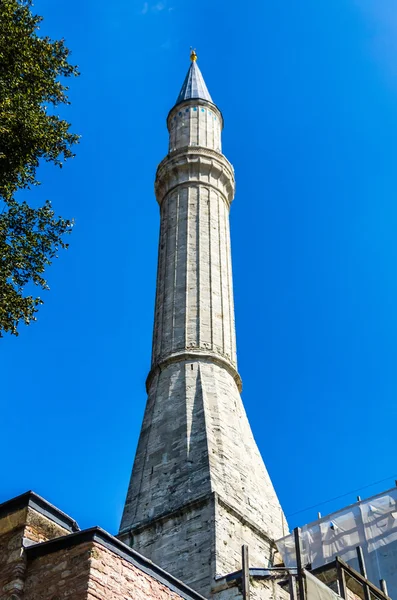 Visa på minaret av moskén i Istanbul — Stockfoto