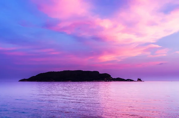 Sveti Nikola Adası gün batımı görünümü — Stok fotoğraf