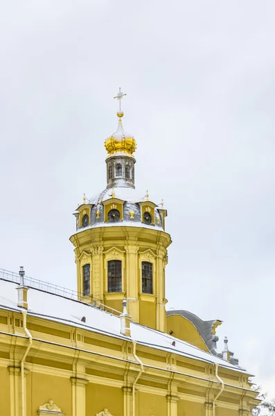 Vista de la Catedral de Pedro y Pablo en invierno — Foto de Stock