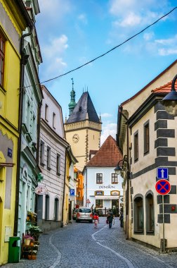 Cesky Krumlov eski Caddesi üzerinde göster
