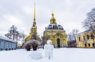 Kardan adam Peter ve Paul Fortress Saint-Petersburg görüntüleyin