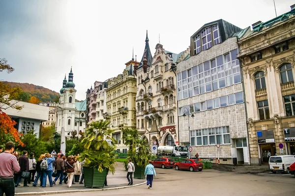 View on hotels in Karlovy Vary, Czech Republic — Stock Photo, Image