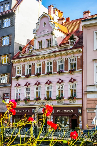 Visualizza l'Hotel a Karlovy Vary, Repubblica Ceca — Foto Stock