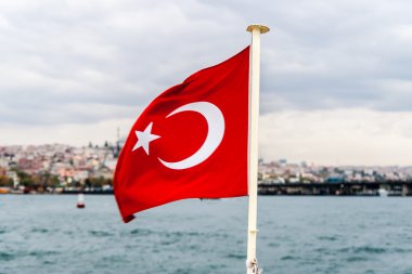 Türkiye'nin bayrak boğaz arka plan üzerinde