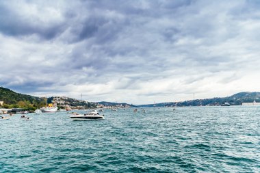 İstanbul cityscape ve boğaz Panoraması