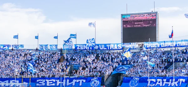 Zenit Saint-Petersburg fans — Stock Photo, Image