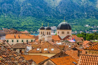 Kotor şehir ve bay Üstten Görünüm