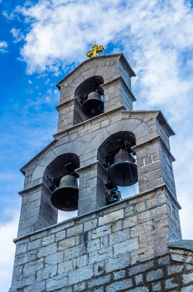 Closeup view on bell tower — Stock Photo, Image