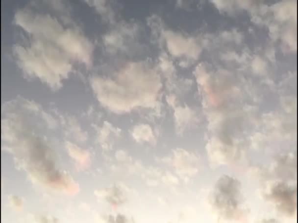 Φλάφι Σύννεφα Νωρίς Ηλιοβασίλεμα Από Ιανουαρίου Μέχρι — Αρχείο Βίντεο