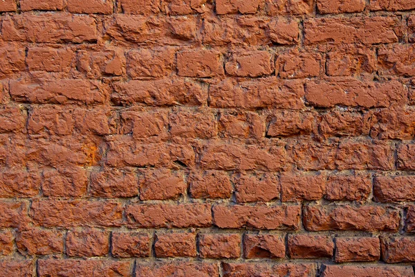 Vecchio Tempo Battuto Grunge Rosso Mattone Muro Sfondo — Foto Stock