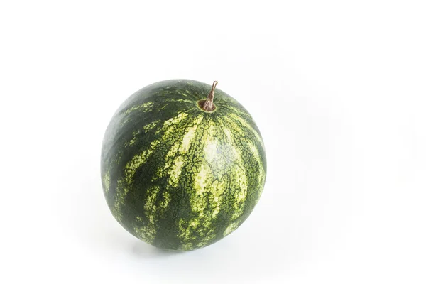 Fresh green watermelon isolated on white background — Stock Photo, Image
