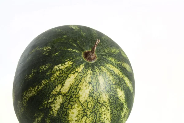 Fresh green watermelon isolated on white background — Stock Photo, Image