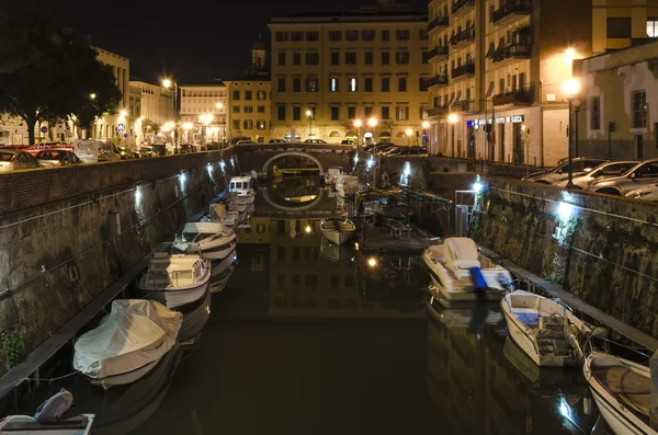 Livorno nocą — Zdjęcie stockowe